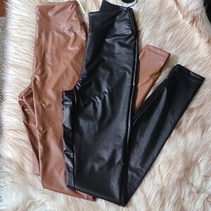 NWT OFFLINE By Aerie Faux Leather Leggings Bundle Size XS Long